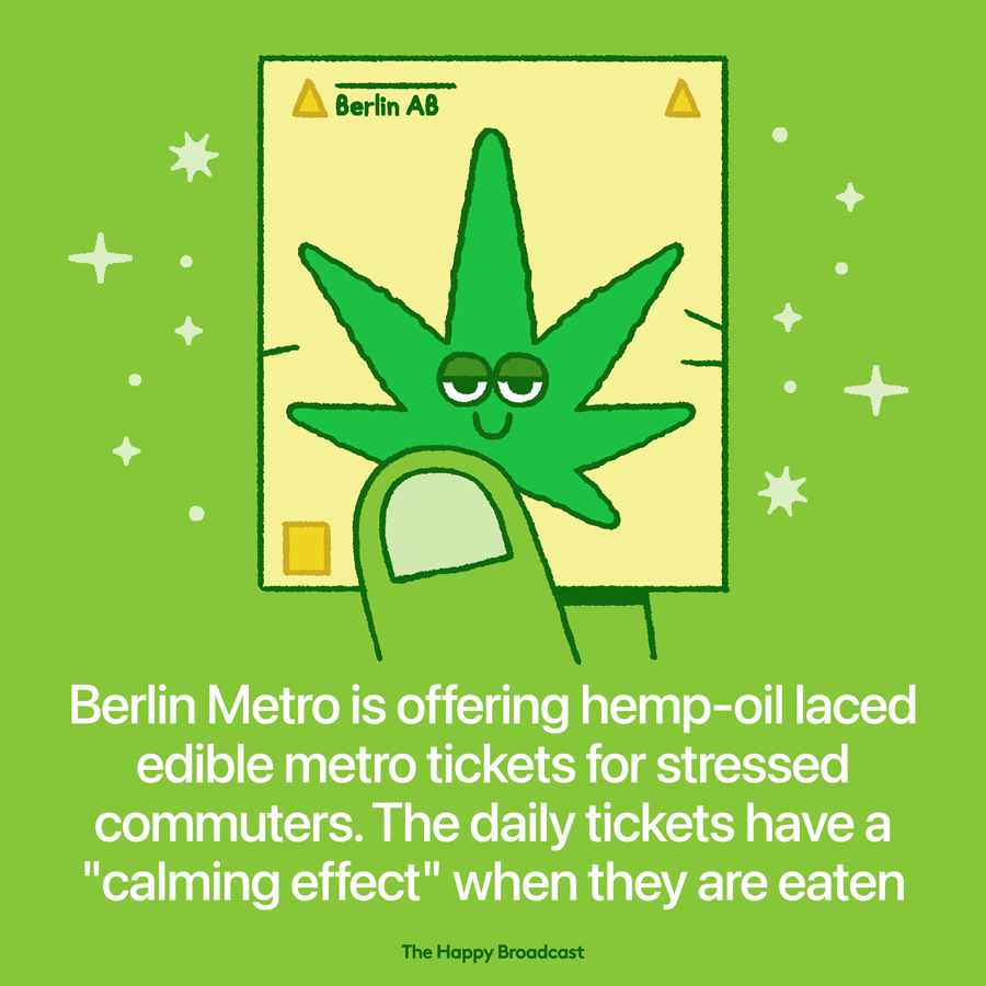 Berlin metro offers edible tickets to help commuters relax