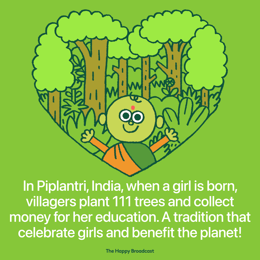 A village in India plants 111 tree every time a girl is born