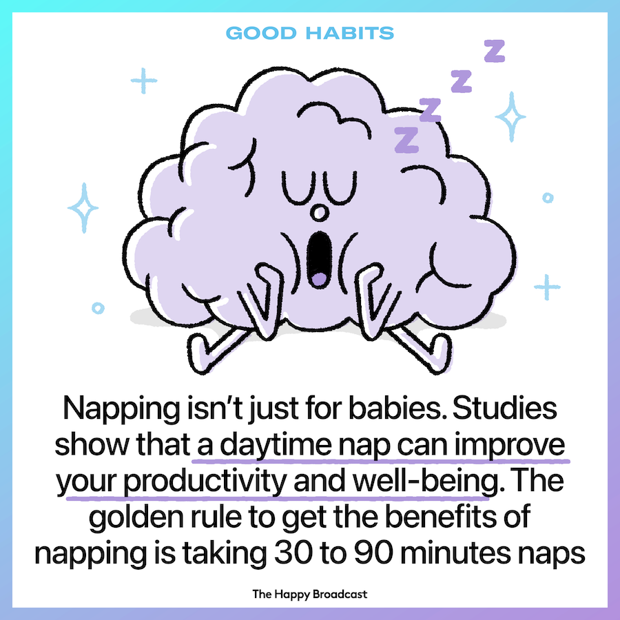 Napping during the day increase your wellbeing