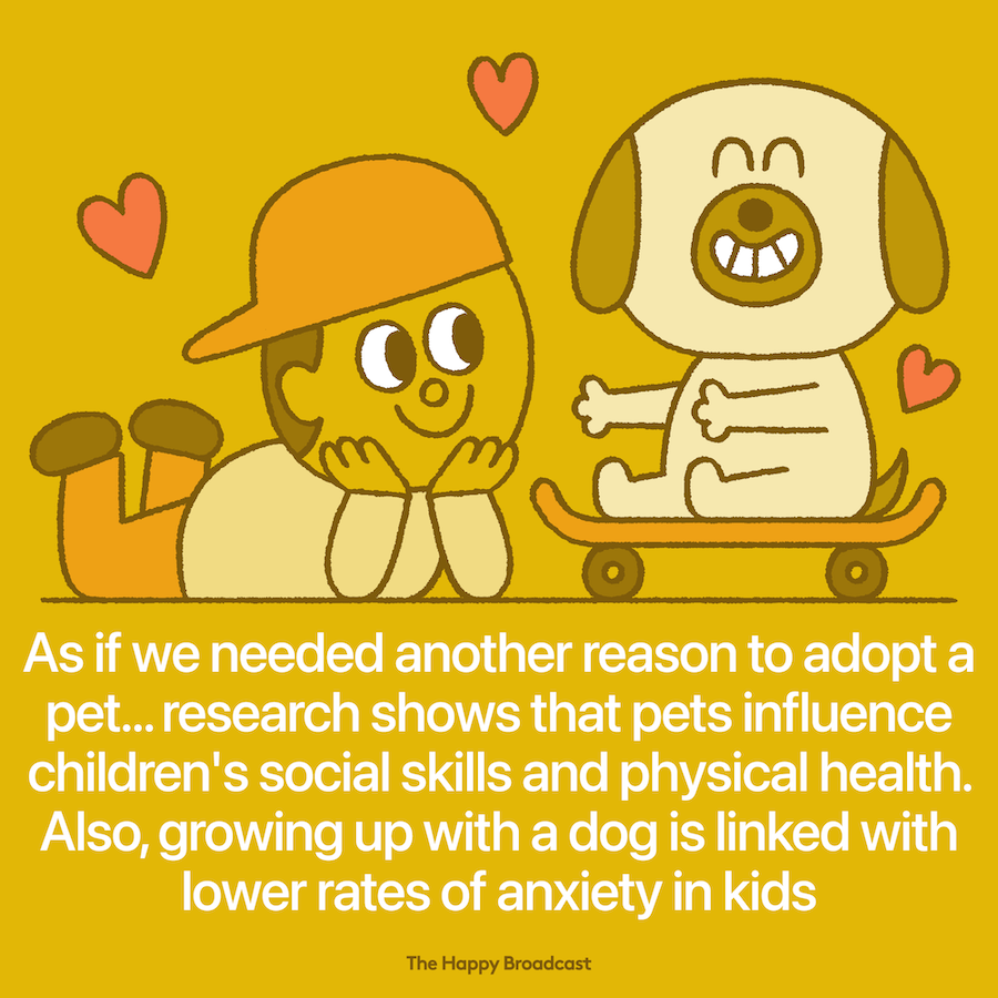 Growing up with a pet is linked to lower levels of anxiety
