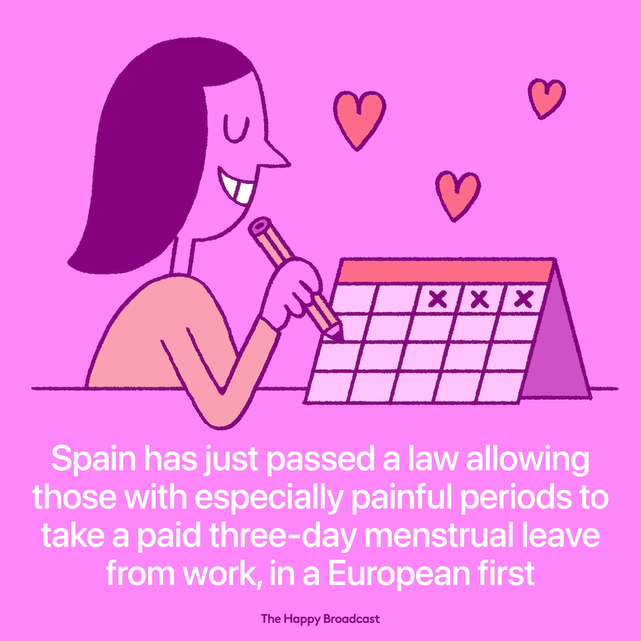 Spain passes a three day menstrual leave law