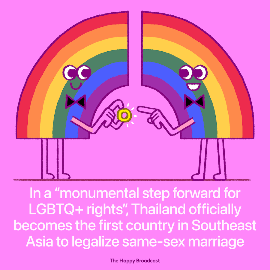 Thailand becomes first South East Asian country to legalise same sex marriage