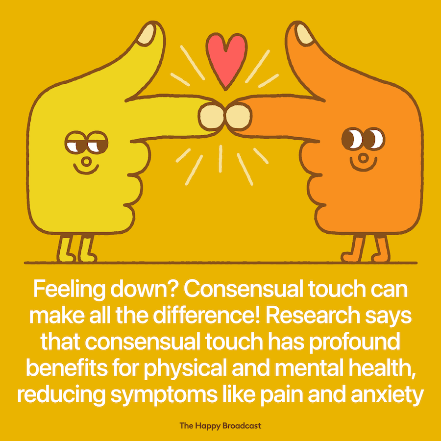 Science highlights the benefit of consensual touch on mental health